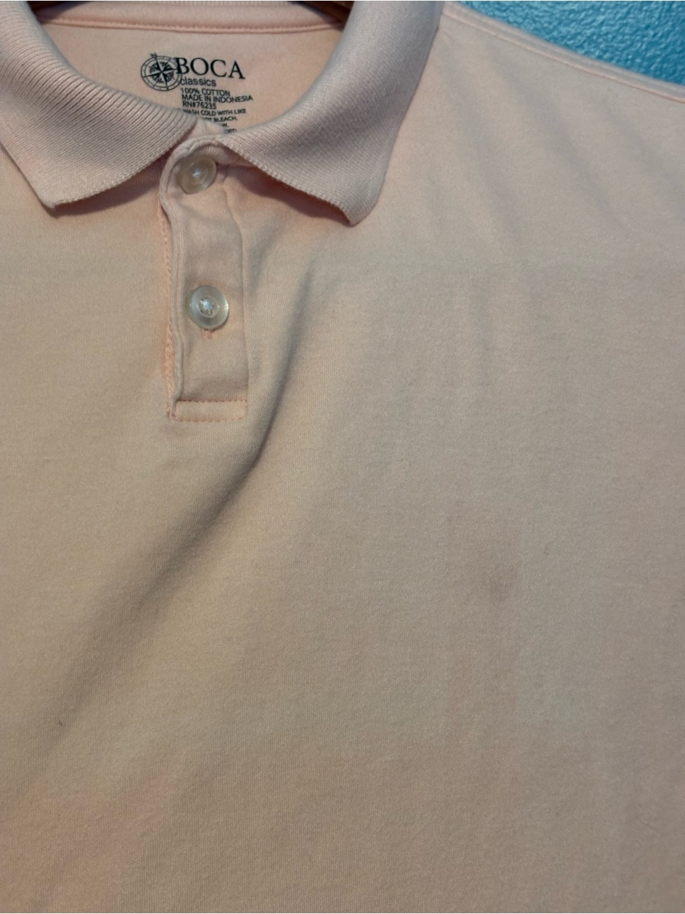 Boca Women’s Peach Short-Sleeve Polo Shirt Size Small 100% Cotton - Picture 5 of 5